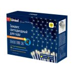 Гирлянда на солнечных батареях (UL-00006538) Uniel Занавес USL-S-131/PT1515 Warm White Curtain