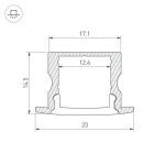 Алюминиевый профиль Arlight ARH-Line-2315-F-2000 Anod 036327