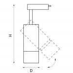 Трековый светодиодный светильник Lightstar Volta 229236