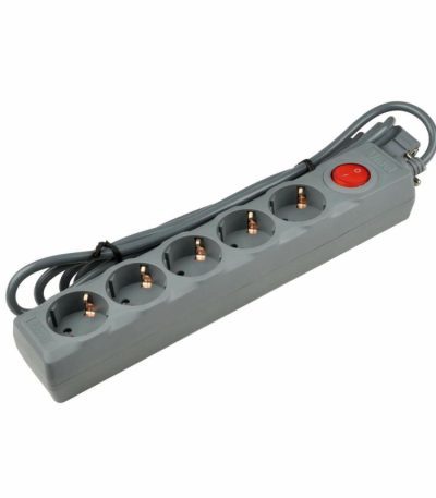 Cетевой фильтр (UL-00001746) Uniel 5гн х 3м с/з Universal S-GSU5-3 Grey