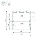 Алюминиевый профиль Arlight LINE-S-5050-3000 WHITE 041844