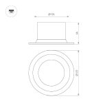 Встраиваемый светильник Arlight MS-DROP-BUILT-R137-24W Warm3000 (WH, 90 deg, 230V) 041463