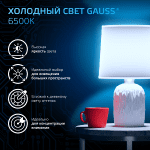 Лампа светодиодная Gauss E14 9W 6500K рефлектор матовый 106002309