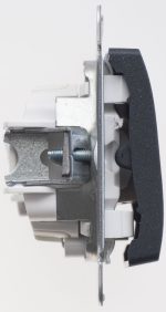 Переключатель 1-клавишный с подсветкой сх.6а, 10АХ Systeme Electric Glossa Антрацит GSL000763