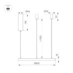 Подвесной светильник Arlight SP-CONGO-MULT-1-R800-42W Warm3000 (WH, 120 deg, 230V) 046246