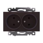 Розетка 2-местная с защитной шторкой Stekker Катрин GLS10-7113-04 49026