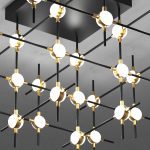 Потолочная люстра DeLight Collection Molecular MX18001067-36A black/gold