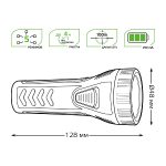Ручной светодиодный фонарь Gauss аккумуляторный 128х48 50 лм GF101