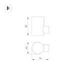 Уличный настенный светильник Arlight KT-RAY-WALL-R46-3W Warm3000 (GR, 24 deg, 24V) 034116(1)