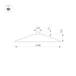 Трековый светильник Arlight ART-INBELT-WOK-R580-20W Day4000-MIX (BK, 110 deg, 48V, DALI) 051190