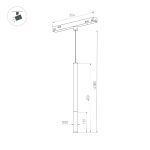 Трековый магнитный светильник Arlight MAG-ORIENT-STICK-HANG-R20-3W Day4000 (BK, 180 deg, 48V) 036541(1)