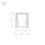 Алюминиевый профиль Arlight SL-Mini-8-3000 Anod 036031