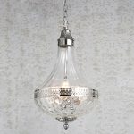 Подвесная люстра DeLight Collection French Empire Glass KG0544P-4 nickel