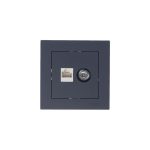 Розетка двойная комп+ТВ, RJ45+TV, кат.5E Systeme Electric AtlasDesign Грифель ATN000789