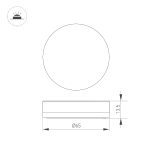 Накладка Arlight ART-DECK-CAP-ROLL-R65 (SL, STEEL) 045347