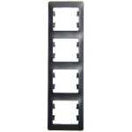 Рамка 4-ая вертикальная Systeme Electric Glossa Антрацит GSL000708