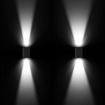 Уличный настенный светильник Arlight LGD-WALL-VARIO-S104x129-2x6W Day4000 (BK, 1-80 deg) 046428