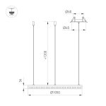 Подвесная люстра Arlight SP-DIAMOND-R1050-60W Day4000 (BK, 45 deg, 230V, TRIAC) 054489