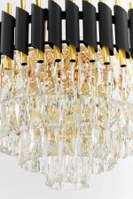 Подвесная люстра Lumina Deco Funneli LDP 6003-550 BK+F.GD