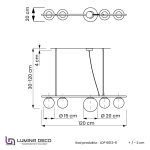 Подвесной светильник Lumina Deco Baristica LDP 6012-5 BK+WT