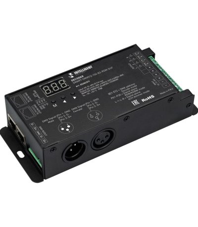 Декодер Arlight SMART-DMX512-104-83-RDM-SUF (12-48V, 4x8A, XLR3/RJ45) 023823(1)