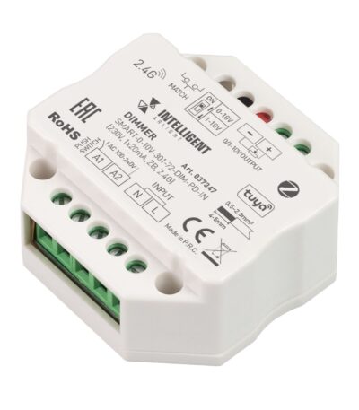 Диммер Arlight SMART-0-10V-301-72-DIM-PD-IN (230V, 1x20mA, ZB, 2.4G) 037347
