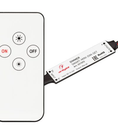 Диммер Arlight Smart-Mini-Dim-Set (12-24V, 1x4A, ПДУ 4кн, IR) 031593