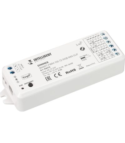 Диммер Arlight SMART-PWM-105-72-RGB-MIX-SUF (12-24V, 5x3A, ZB, 2.4G) 036115