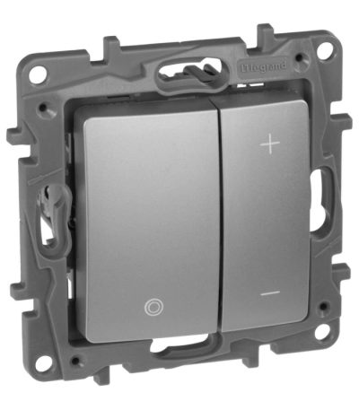 Диммер кнопочный Legrand Etika без нейтрали 400W алюминий 672418
