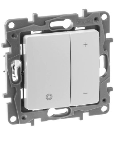 Диммер кнопочный Legrand Etika без нейтрали 400W белый 672218