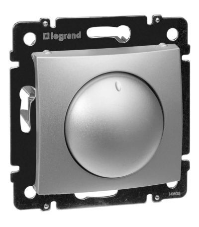 Диммер поворотный Legrand Valena 400W алюминий 770261