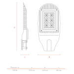 Консольный светильник Wolta ДКУ04-100-102-4К ШБ140х60