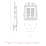 Консольный светильник Wolta ДКУ04-50-102-4К ШБ140х60