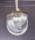 Подвесной светильник Delight Collection Murano Glass A001-400 L4 brass/clear