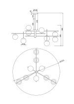 Подвесной светильник Maytoni Nostalgia MOD048PL-09G