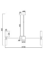 Люстра на штанге Maytoni Memory MOD177PL-16G