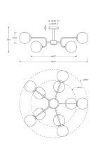Люстра на штанге Maytoni Erich MOD221PL-10G
