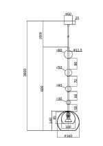 Подвесной светильник Maytoni Ros MOD227PL-01BS