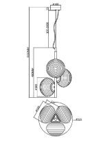 Подвесной светильник Maytoni Reels MOD268PL-03G