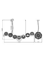 Подвесная люстра Maytoni Reels MOD268PL-07G