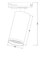 Трековый светильник Maytoni Focus S TR020-1-GU10-B