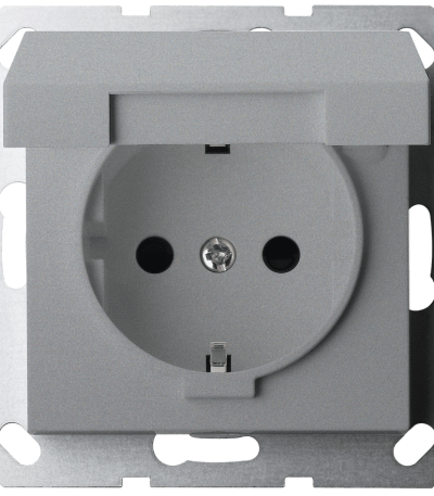 Двойная розетка SHUKO Jasmart с крышкой с защитными шторками (2P+T) 16A 250V G5505S