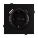 Механизм розетки с USB зарядкой Arlight SCT-TENDO-MUAC-PL-BK (230V, 16A) 054087