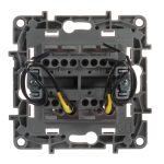 Переключатель двухклавишный Legrand Etika с подсветкой 10A 250V антрацит 672616