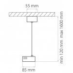 Питание подвесное Lightstar Track 1 black 502197