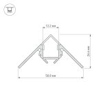 Профиль Arlight ARH-DECORE-S12-EXT-F-2000 ANOD внешний 023897