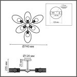 Люстра на штанге Lumion Comfi Vivana 8153/6C