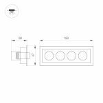 Встраиваемый светодиодный светильник Arlight MS-Orient-Built-Turn-TC-S67x150-10W Day4000 032229