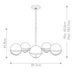 Люстра на штанге Feiss Apollo (fe) FE-APOLLO5-PN