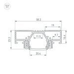 Профиль Arlight STRETCH-20-CEIL-D-CENTER-2000 WHITE 042948